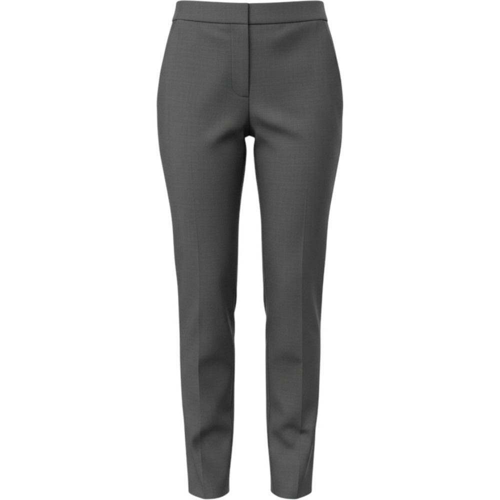 Briggs Women Heather Grey Comfort Waistband Straight Leg Dress Pants 16W NEW